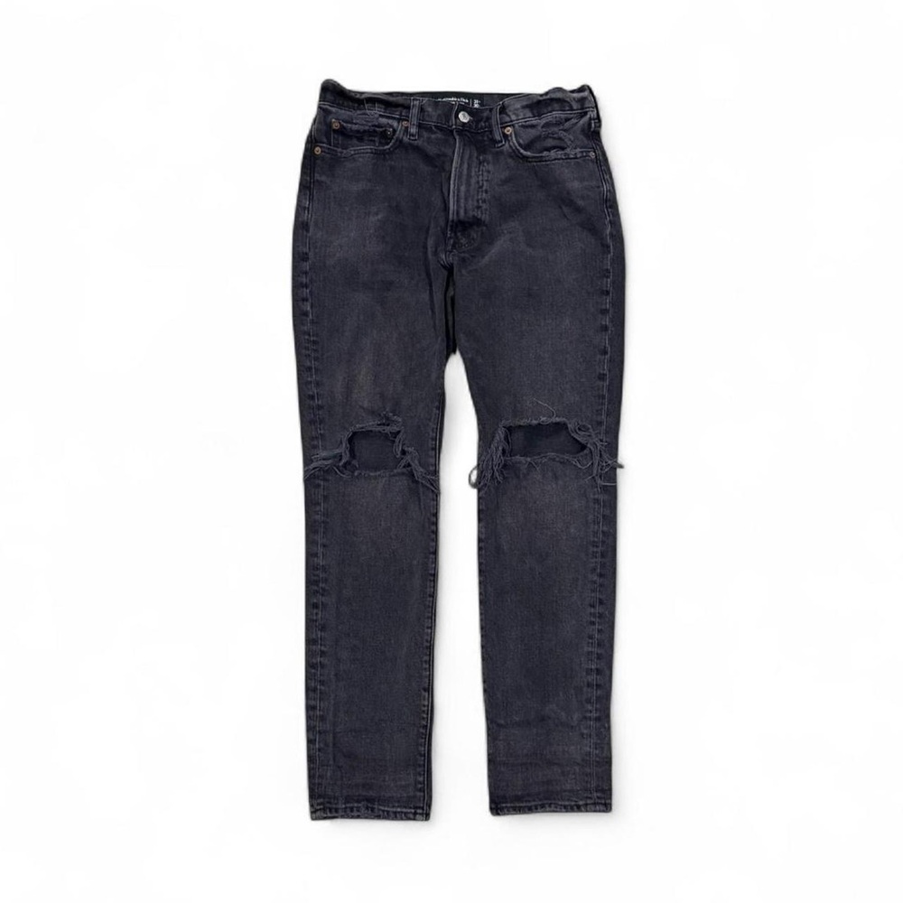 Abercrombie & Fitch 90s Slim Vintage Stretch Black Jeans Size 31x30